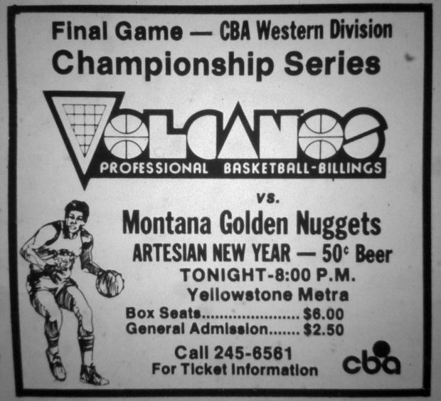 Billings Volcanos advertisement, 1982